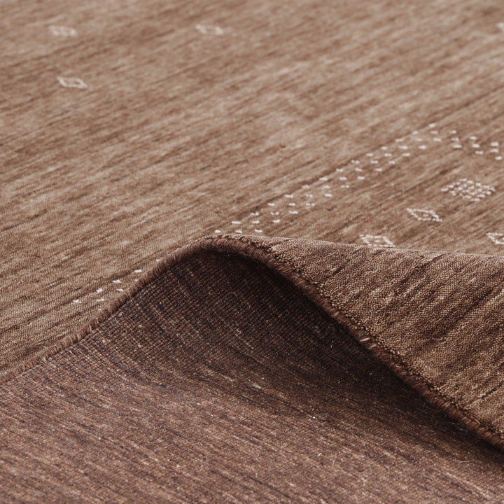 Transitional Gabbeh Wool Rug Brown / 6x9