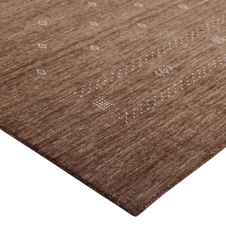 Transitional Gabbeh Wool Rug Brown / 6x9