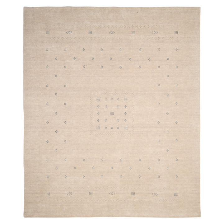 Transitional Gabbeh Wool Rug Beige / 8x10