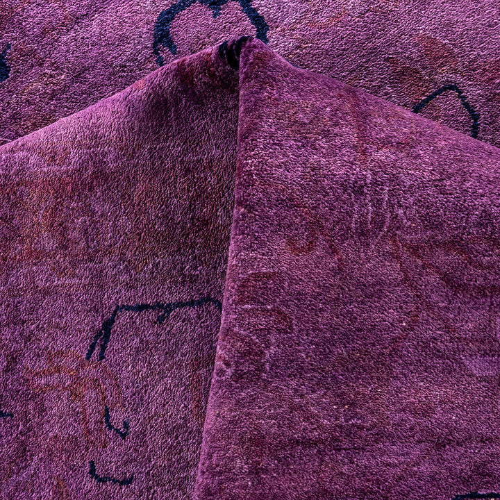 Overdyed Wool Rug - 6'1" x 8'10"