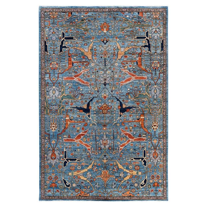 Traditional Serapi Wool Rug - 6' x 9'