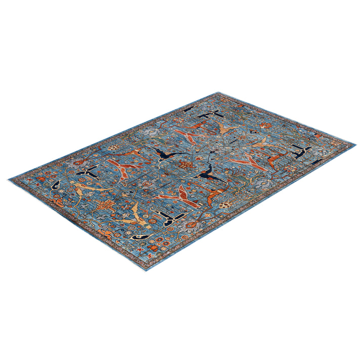 Traditional Serapi Wool Rug - 6' x 9'