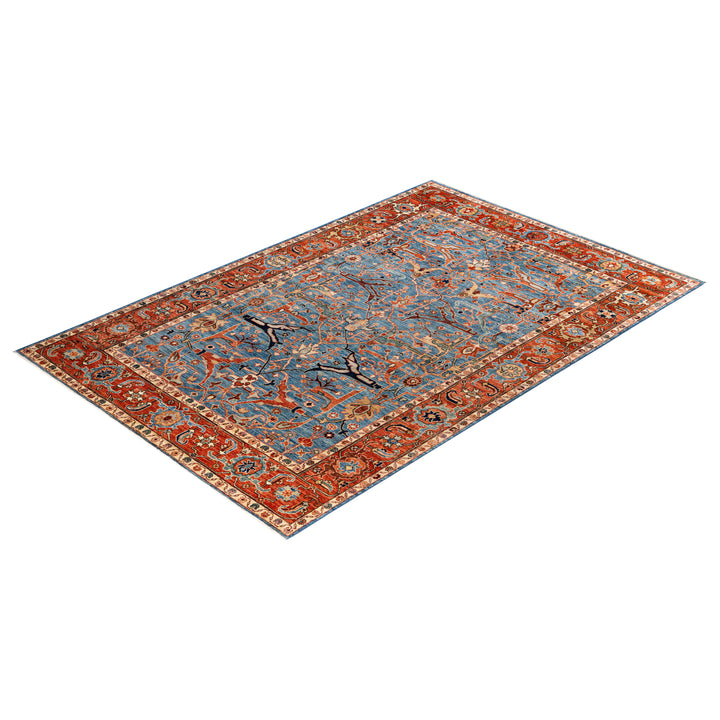 Traditional Serapi Wool Rug - 5'11" x 8'10"