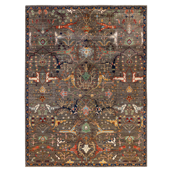 Traditional Serapi Wool Rug - 9'2" x 11'11"