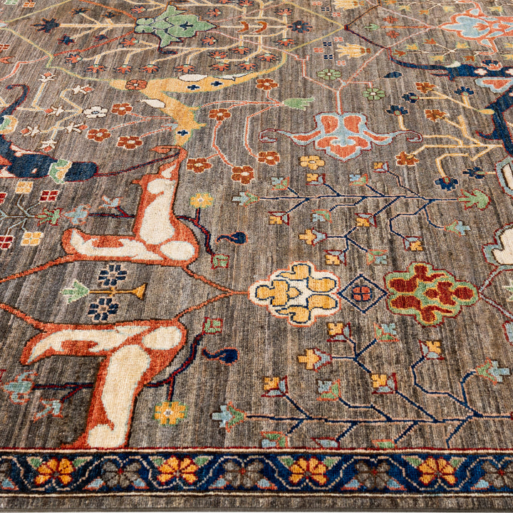 Traditional Serapi Wool Rug - 9'2" x 11'11"