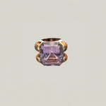 French 18k Yellow Gold Amethyst Ring