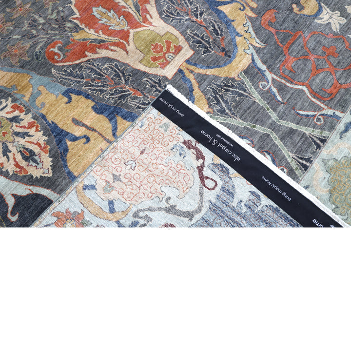 Grey Transitional Wool Rug - 9' x 12'