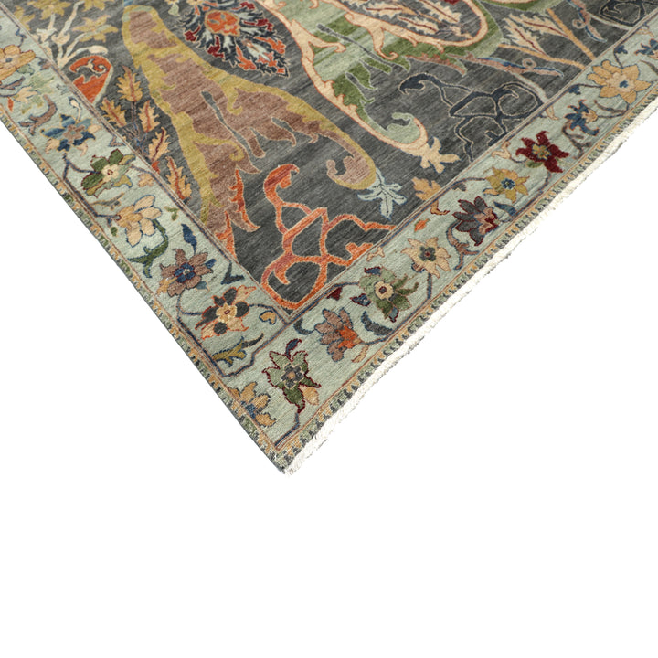 Grey Transitional Wool Rug - 9' x 12'