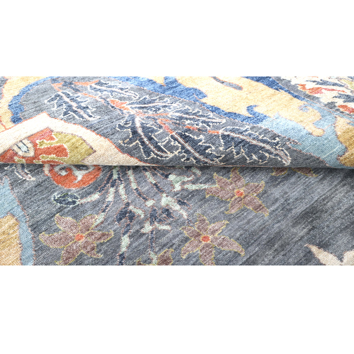 Grey Transitional Wool Rug - 9' x 12'