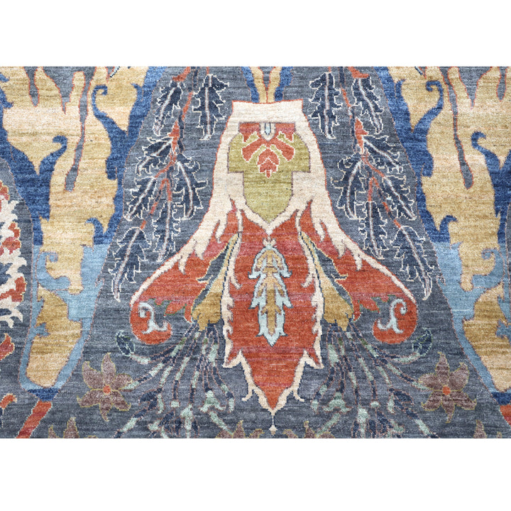 Grey Transitional Wool Rug - 9' x 12'