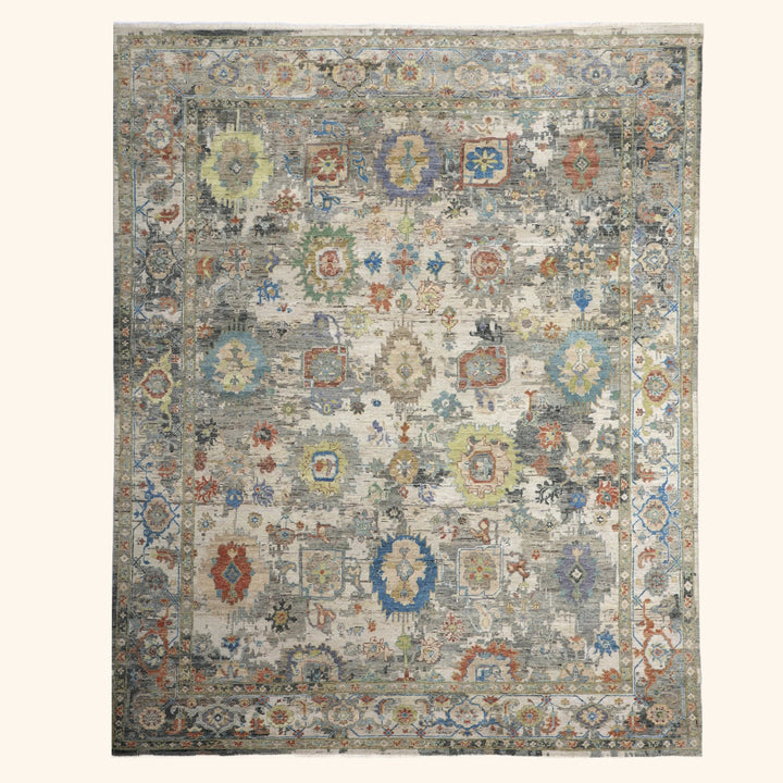 Ivory Antique Revival Wool Rug - 8' x 10'