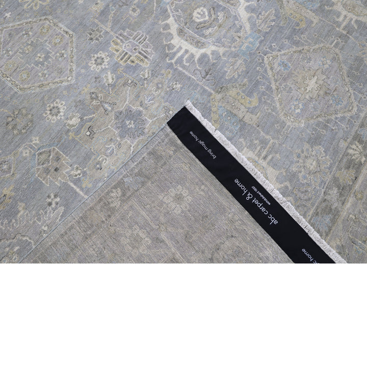 Light Blue Antique Revival Wool Rug - 10' x 14'