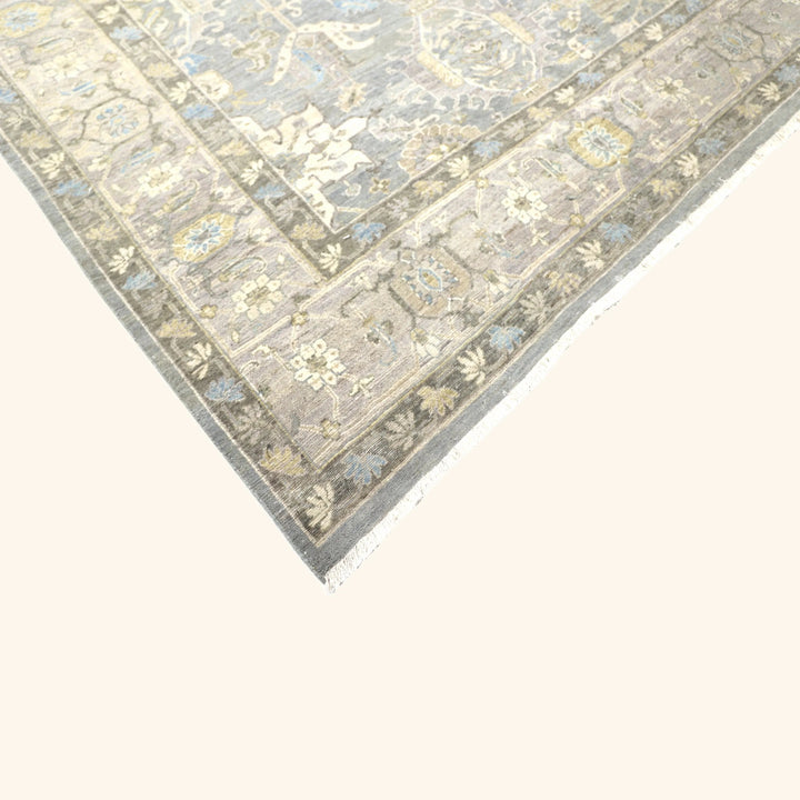 Light Blue Antique Revival Wool Rug - 10' x 14'