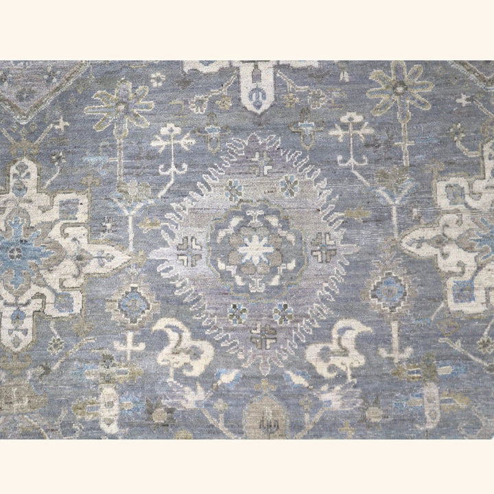 Light Blue Antique Revival Wool Rug - 10' x 14'
