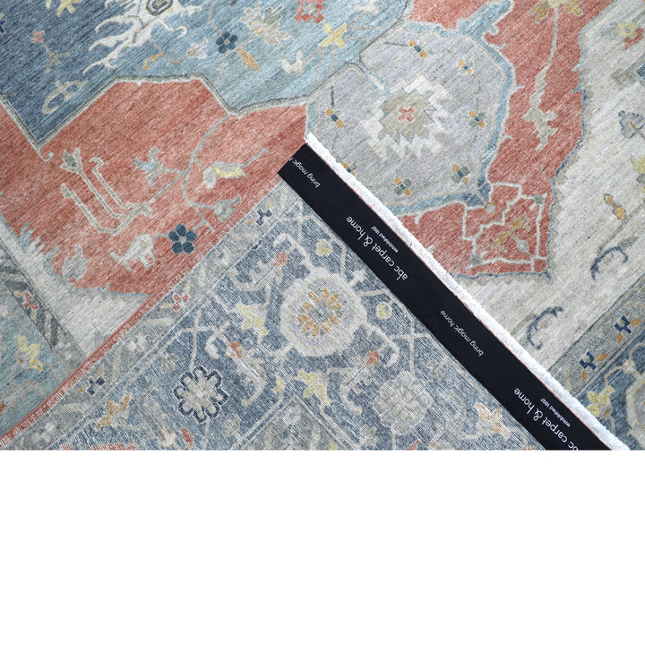 Multicolored Antique Revival Wool Rug 9x12
