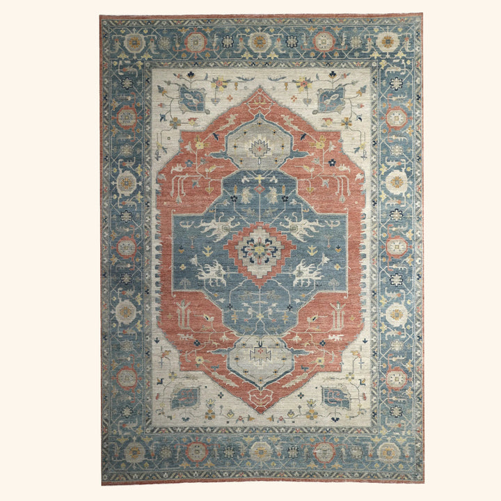 Multicolored Antique Revival Wool Rug 10x14