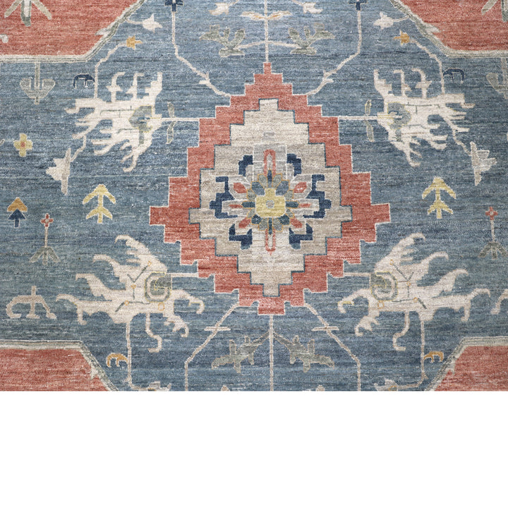 Multicolored Antique Revival Wool Rug 10x14