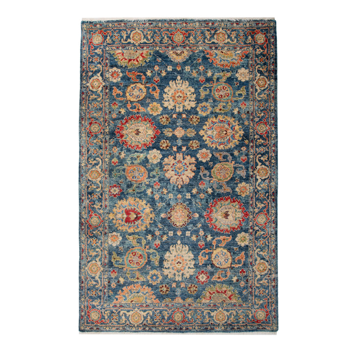 Blue Antique Revival Wool Rug - 4' x 6'