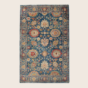 Blue Antique Revival Wool Rug - 4' x 6'