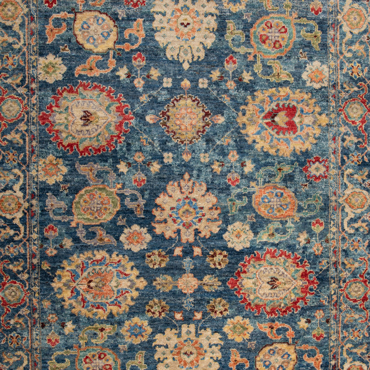 Blue Antique Revival Wool Rug - 4' x 6'