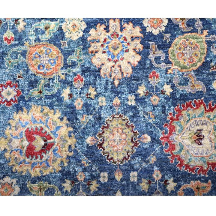 Blue Antique Revival Wool Rug - 4' x 6'