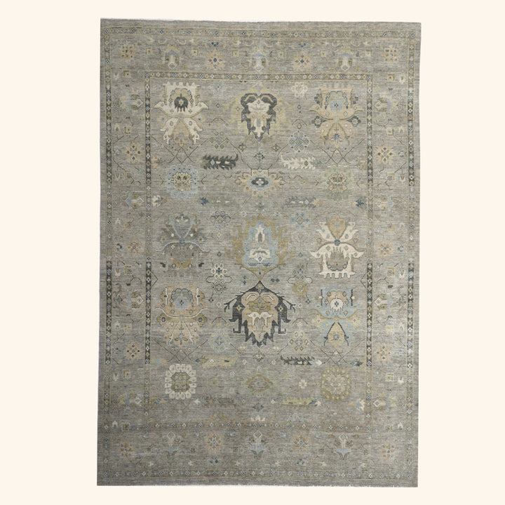 Grey Antique Revival Wool Rug - 8' x 10'