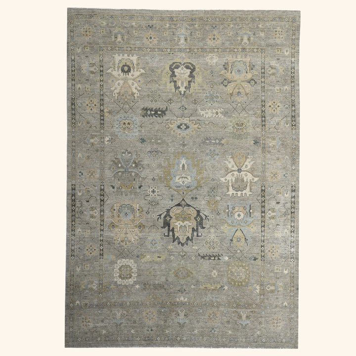 Grey Antique Revival Wool Rug - 8' x 10'