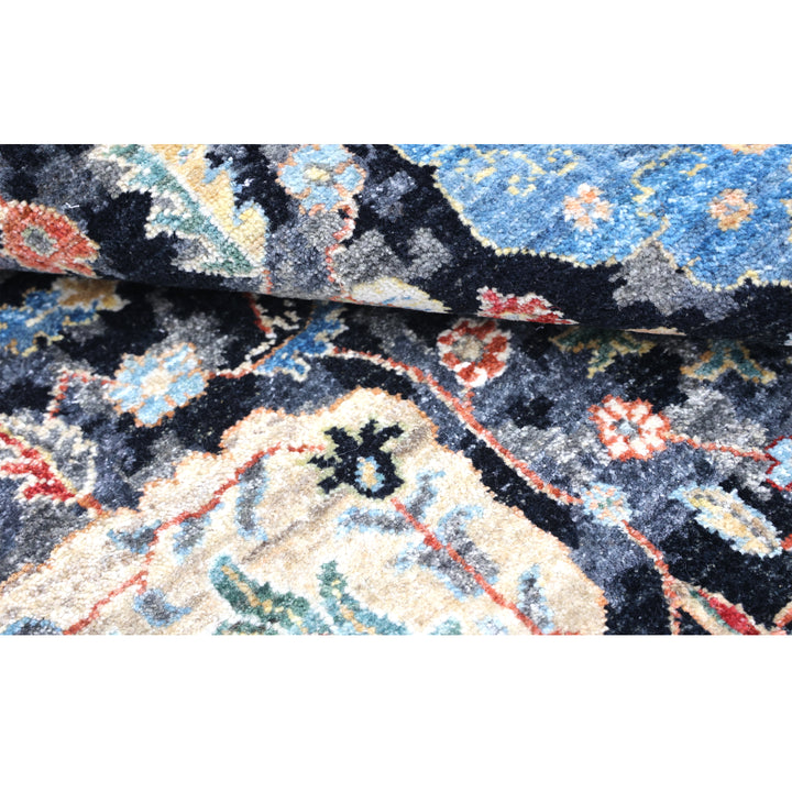 Black Antique Revival Wool Rug - 4' x 6'
