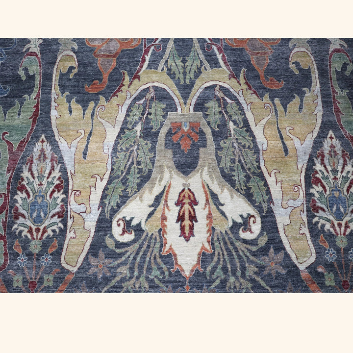Red Transitional Wool Rug - 9' x 12'