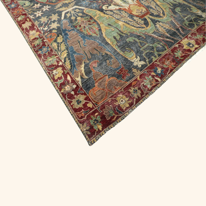 Red Transitional Wool Rug - 9' x 12'