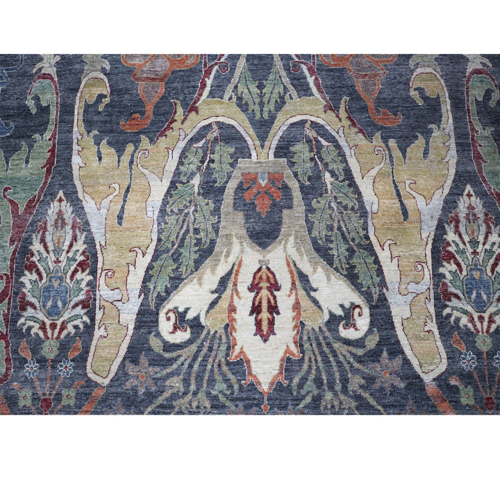 Red Transitional Wool Rug - 9' x 12'