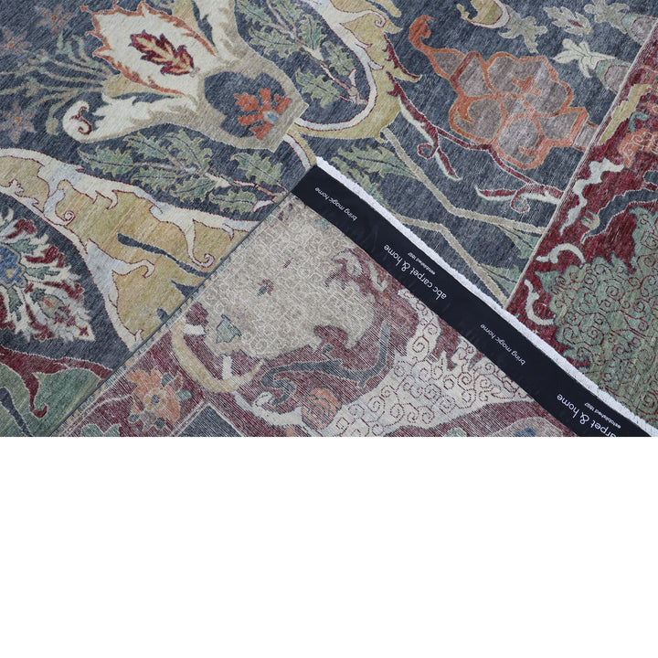 Red Transitional Wool Rug - 9' x 12'