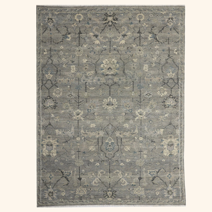 Grey Antique Revival Wool Rug - 6' x 9'