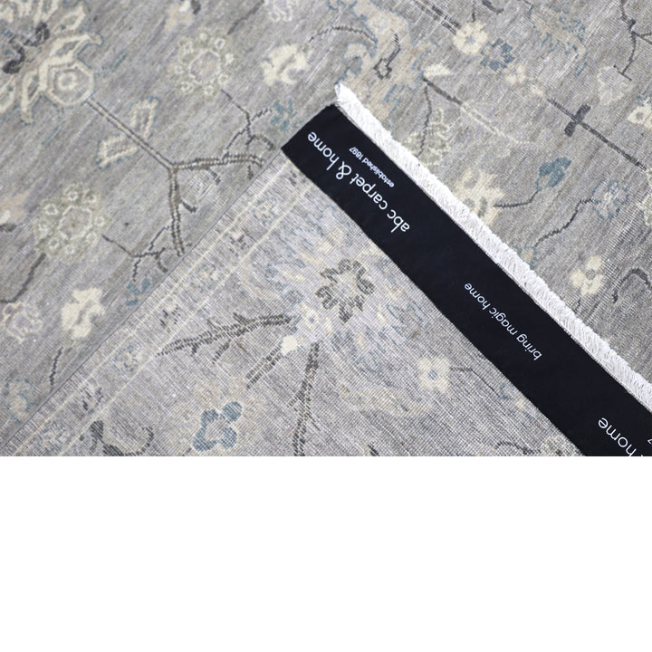 Grey Antique Revival Wool Rug - 6' x 9'