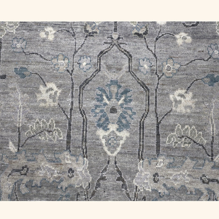 Grey Antique Revival Wool Rug - 6' x 9'