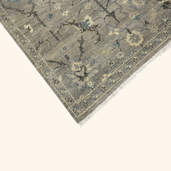 Grey Antique Revival Wool Rug - 6' x 9'