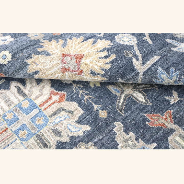Navy Antique Revival Wool Rug 6x9