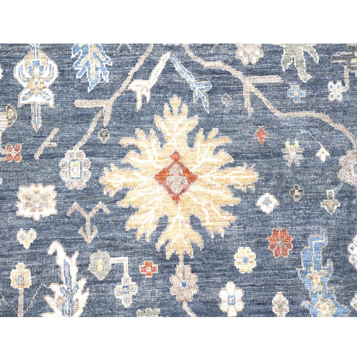 Navy Antique Revival Wool Rug 8x10