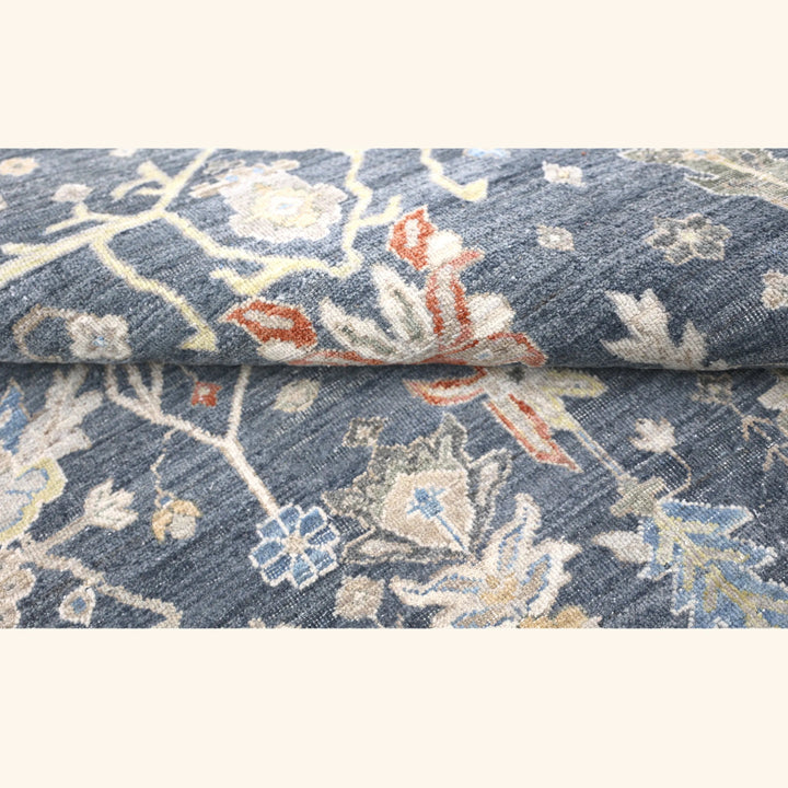 Navy Antique Revival Wool Rug 9x12