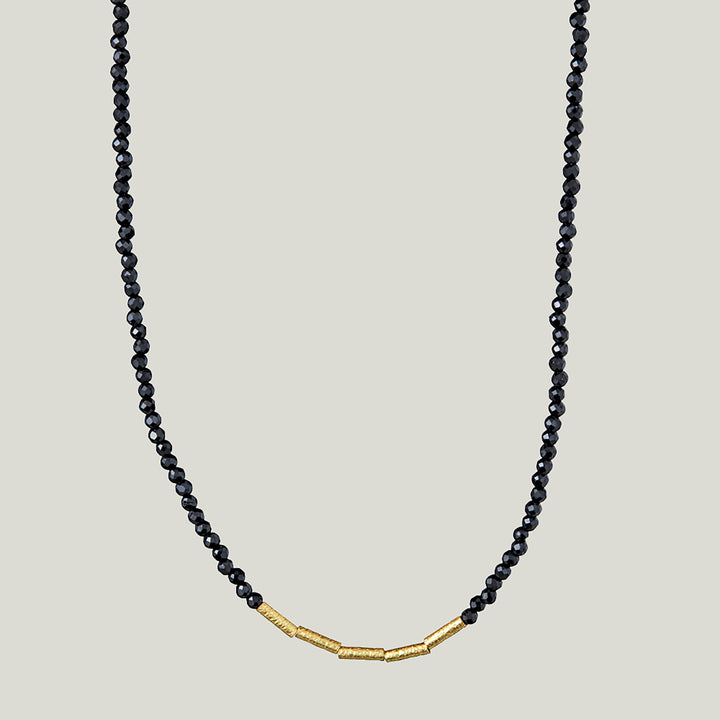 Black Spinel Beaded Necklace