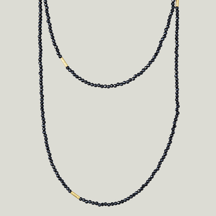 Black Spinel Beaded Necklace