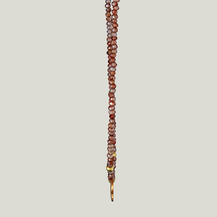 Warm Zircon Beaded Necklace