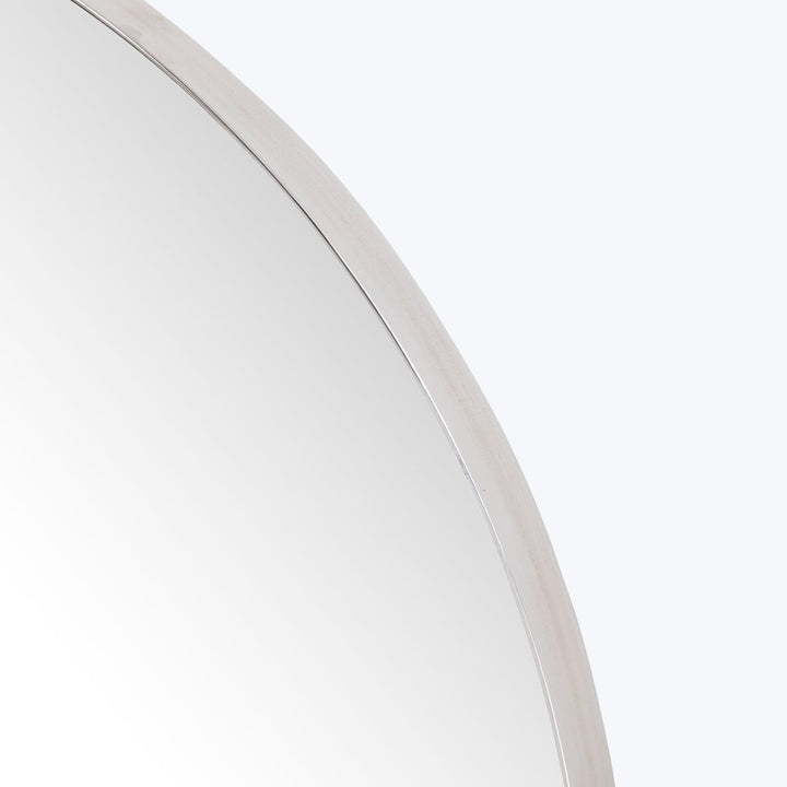 Bellvue Round Mirror Shiny Steel