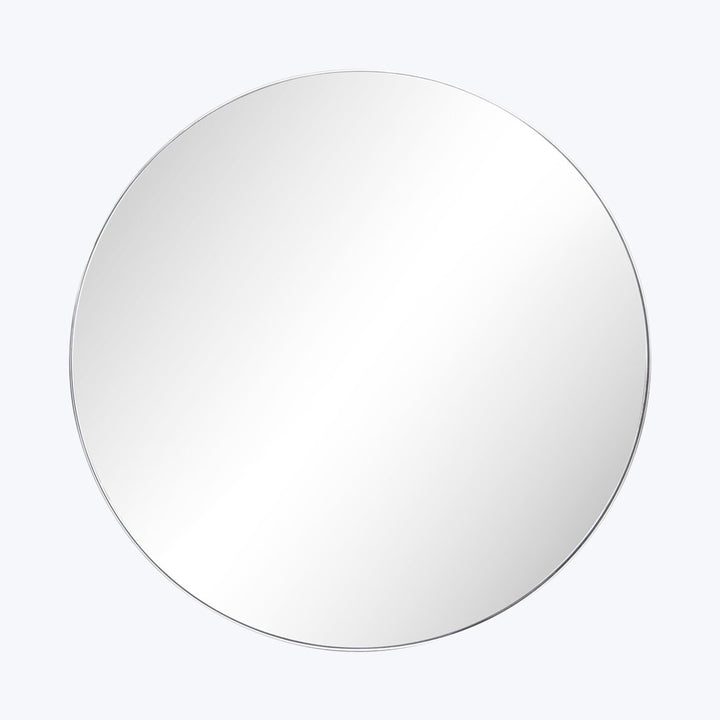 Bellvue Round Mirror Shiny Steel