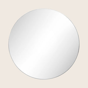 Bellvue Round Mirror Shiny Steel