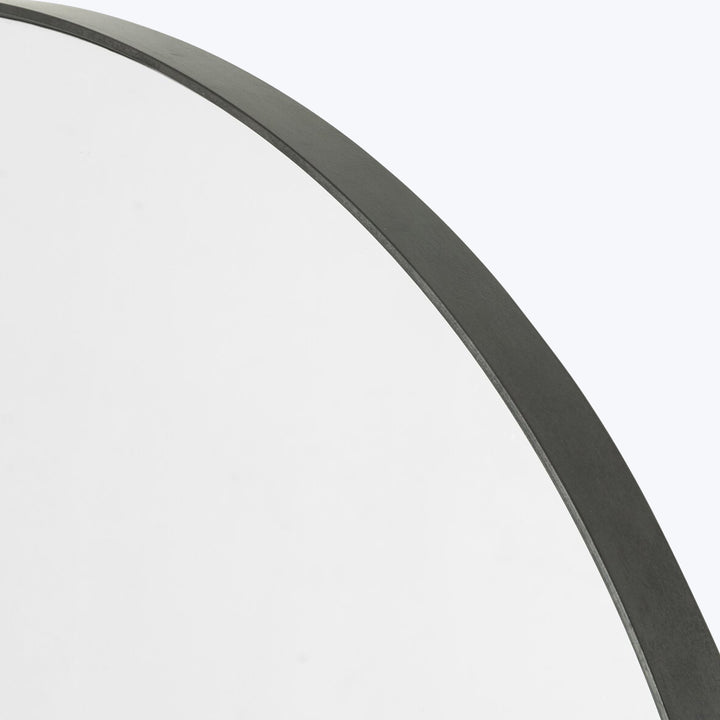 Bellvue Round Mirror Rustic Black