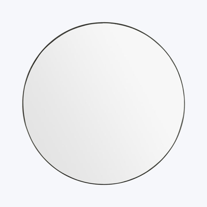 Bellvue Round Mirror Rustic Black