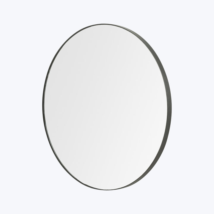 Bellvue Round Mirror Rustic Black