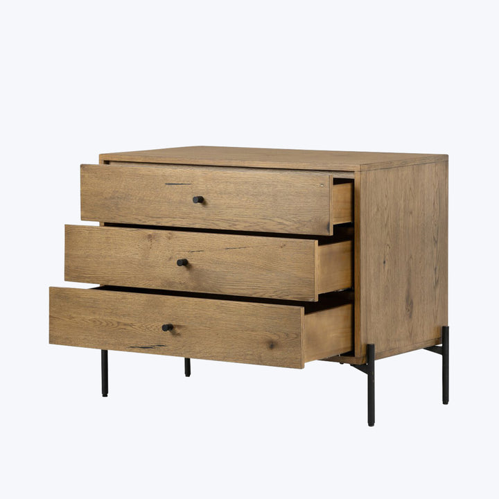 Eaton Large Nightstand Amber Oak Resin