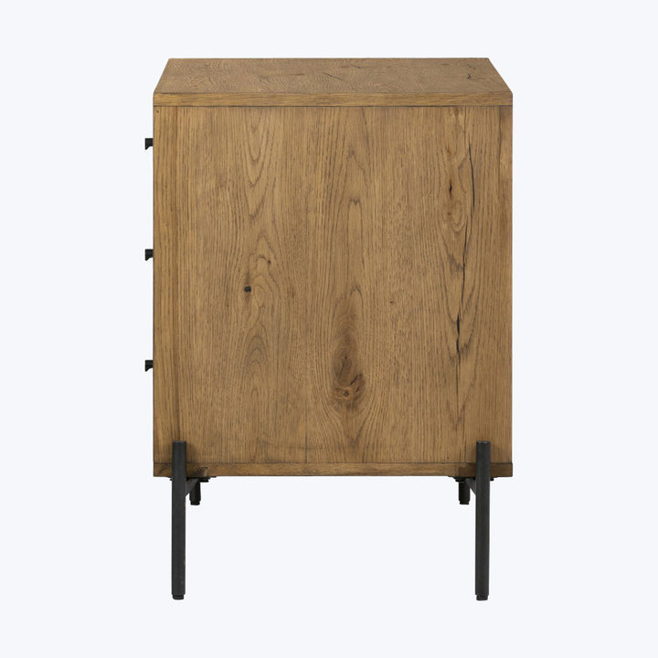 Eaton Large Nightstand Amber Oak Resin